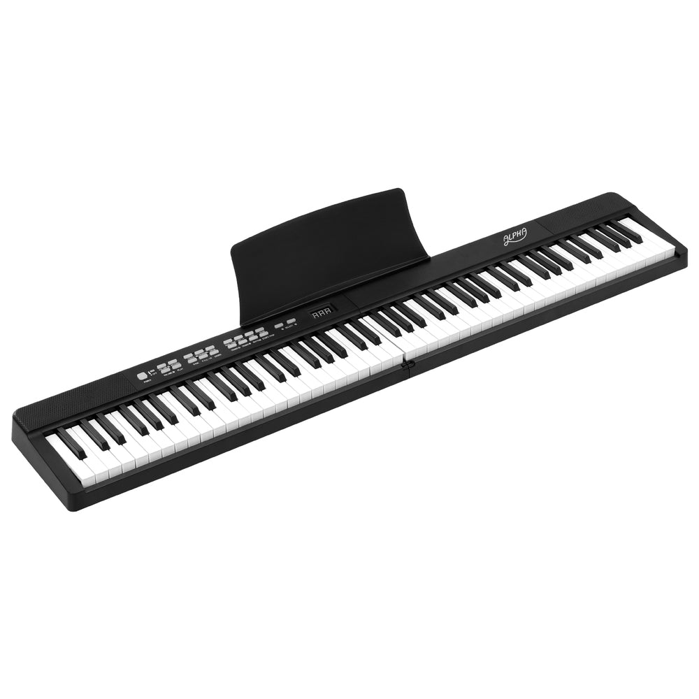 Alpha 88-Key Foldable Electronic Piano Keyboard Black