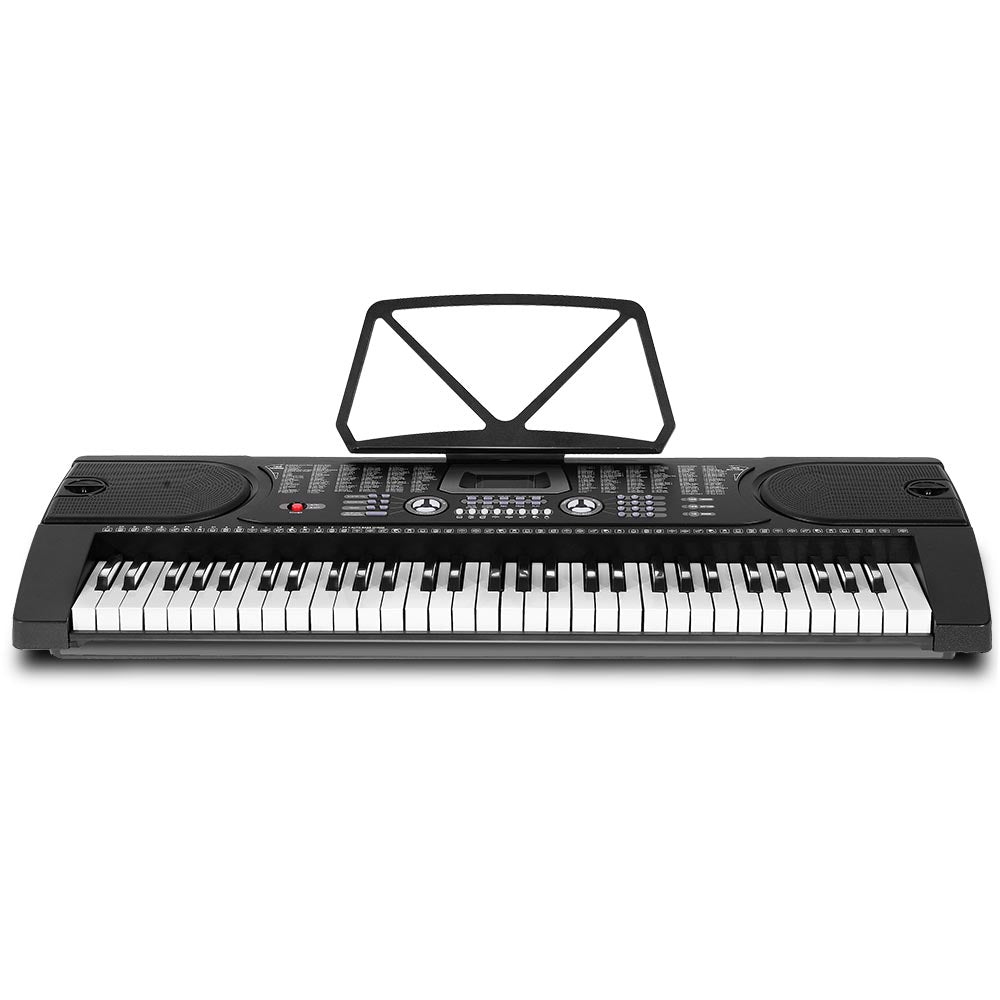 Alpha 61-Key Digital Piano Keyboard Black Beginner Set