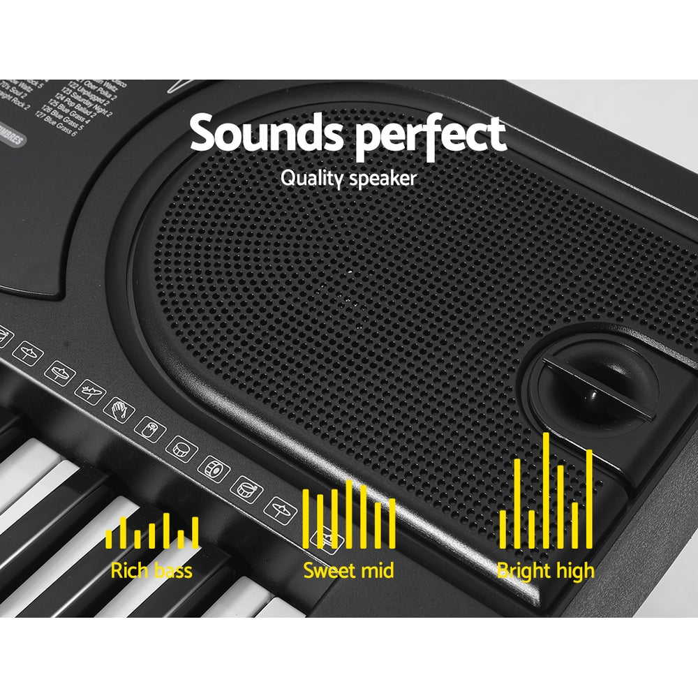 Alpha 61-Key Digital Piano Keyboard Black Beginner Set