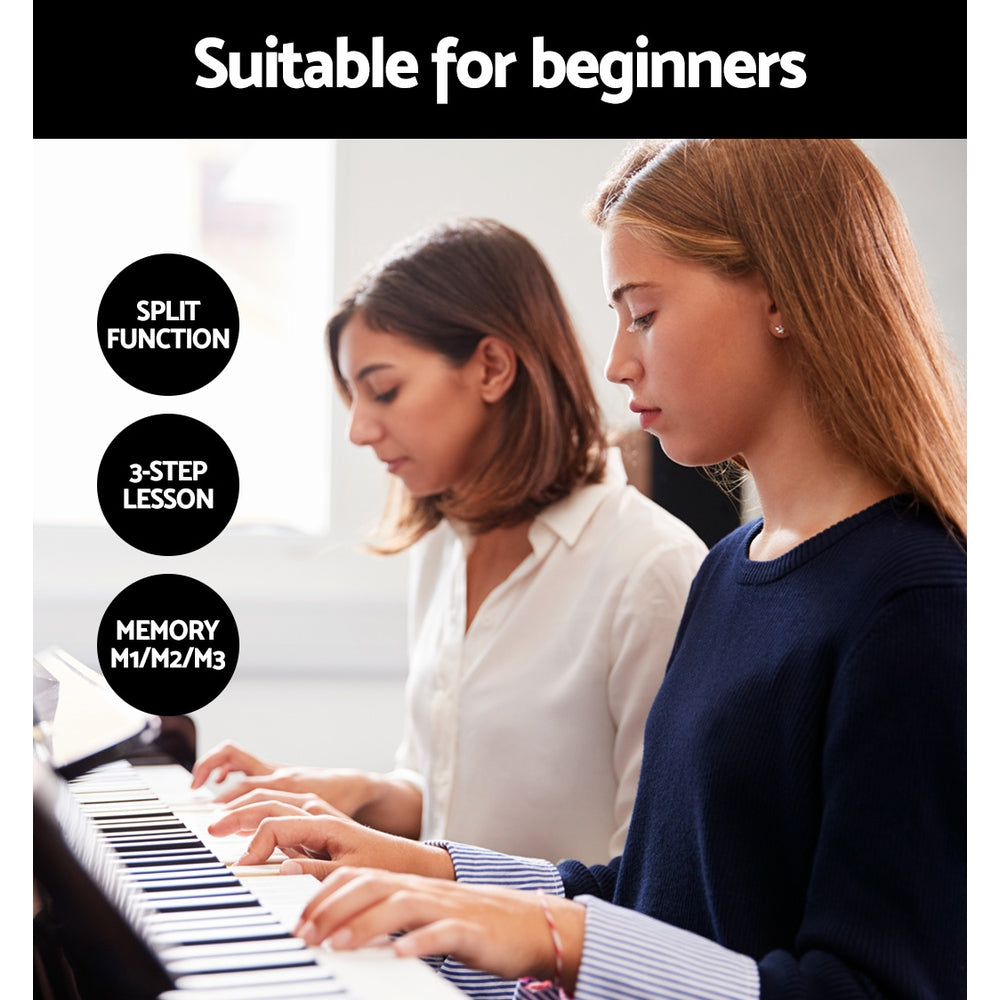 Alpha 61-Key Electronic Piano Keyboard Touch Sensitive Black