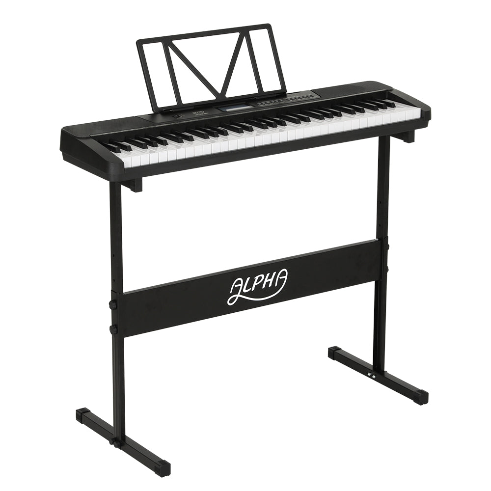Alpha 61-Key Electronic Piano Keyboard Touch Sensitive Black