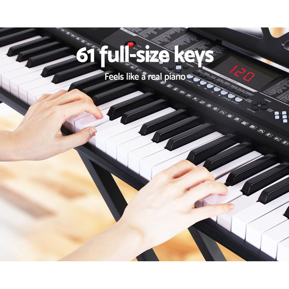 Alpha 61-Key Electronic Piano Keyboard Digital Electric w/ Stand & Speaker