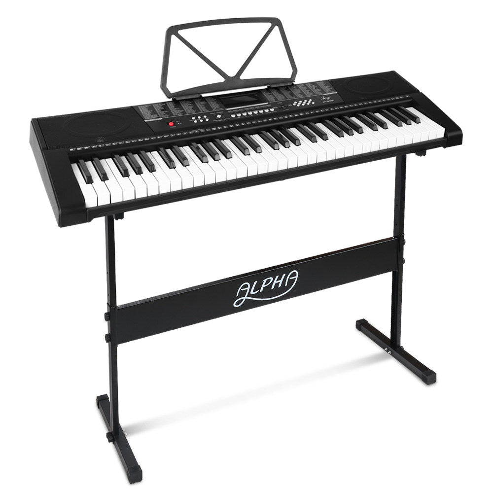 Alpha 61-Key Electronic Piano Keyboard Digital Electric w/ Stand & Speaker