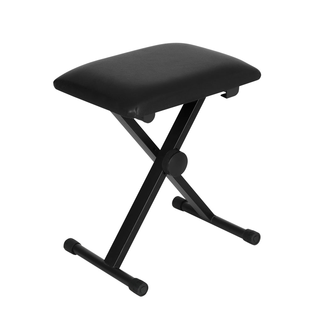 Alpha Piano Stool Adjustable Height Keyboard Seat Black