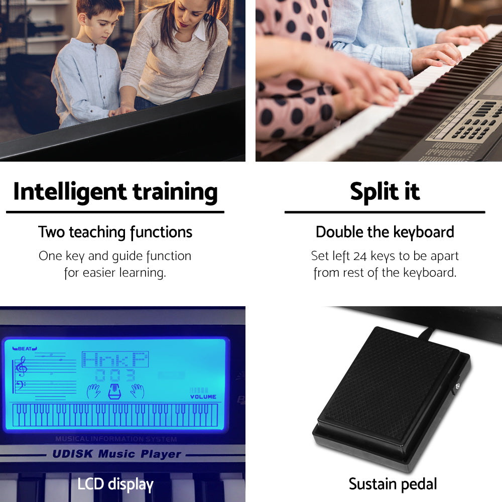 Alpha 61-Key Electronic Piano Keyboard Digital Music Stand