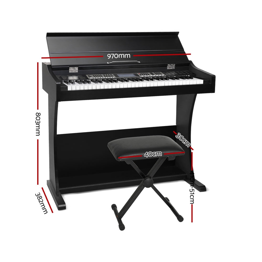 Alpha 61-Key Electronic Piano Keyboard Digital Electric Classical w/ Stand & Stool