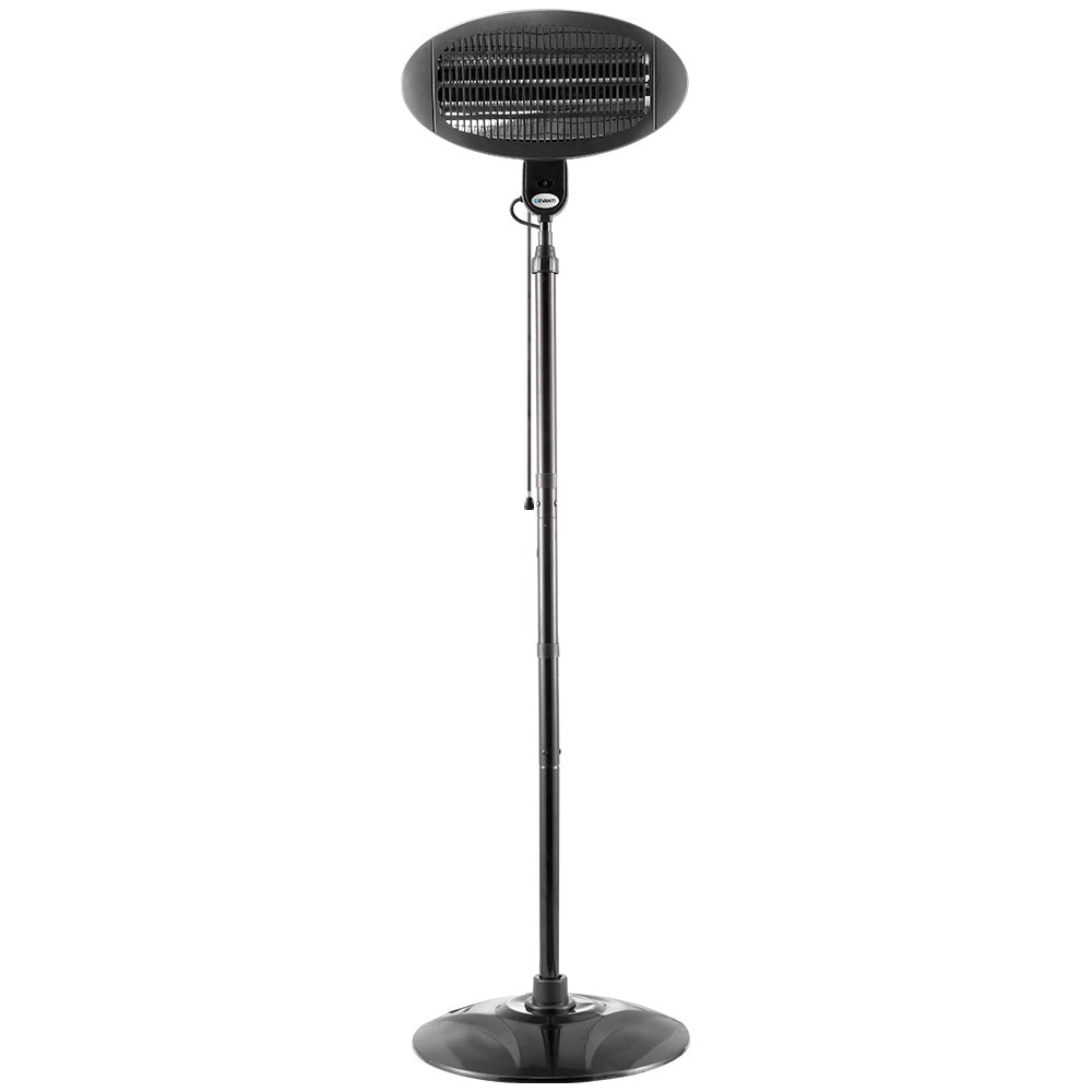 Devanti 2000W Electric Patio Heater Black Adjustable Outdoor