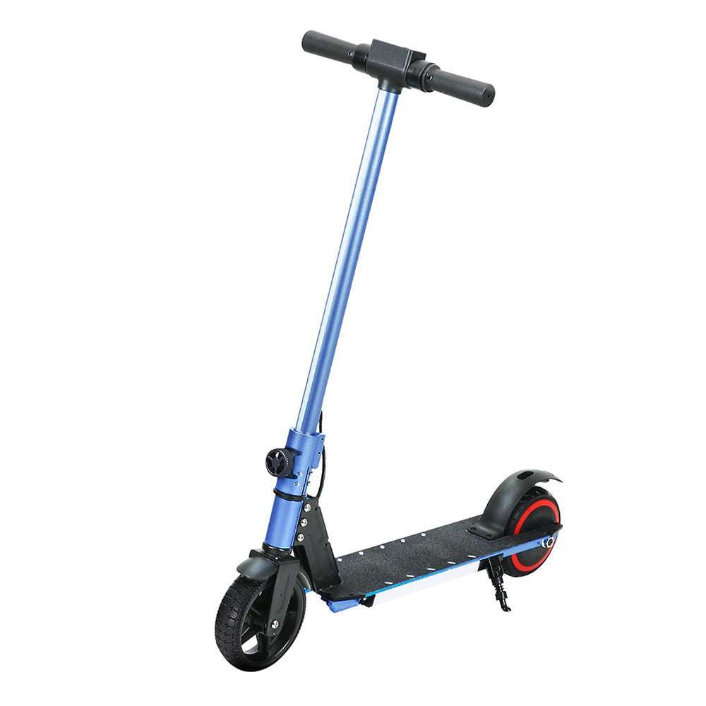 Blue Electric Scooter 130W Folding LED Light Commuter