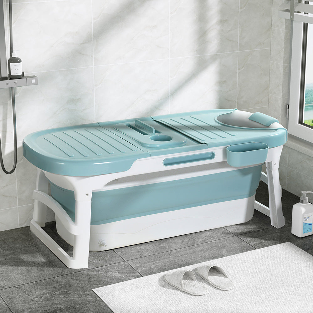 Weisshorn Portable Foldable Bathtub Spa Blue 136x62cm