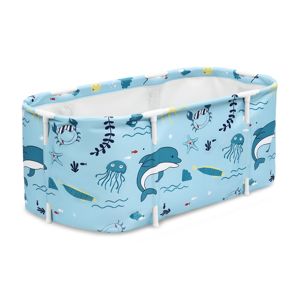 Weisshorn Foldable Inflatable Spa Bathtub 114x62cm Blue