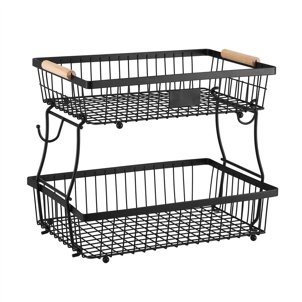 5-Star Chef 2 Tier Detachable Fruit Basket with Banana Hanger
