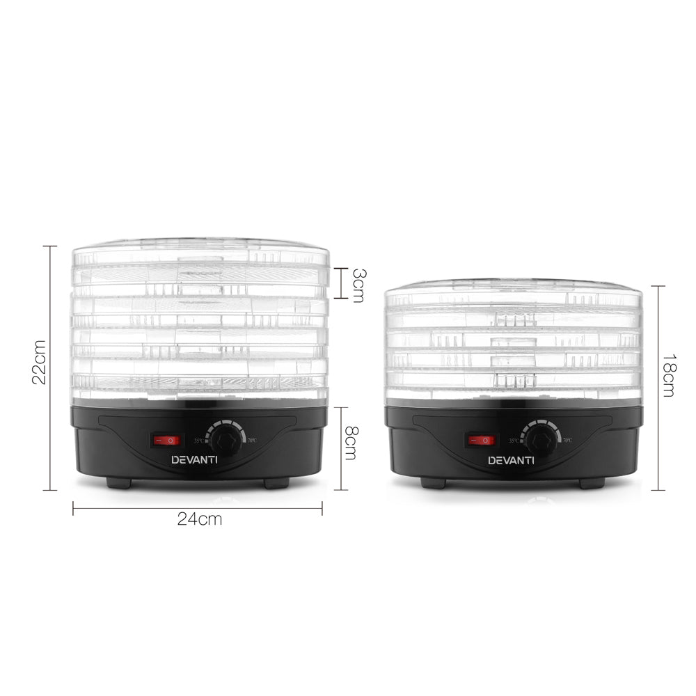 Devanti 5-Tray Food Dehydrator Black