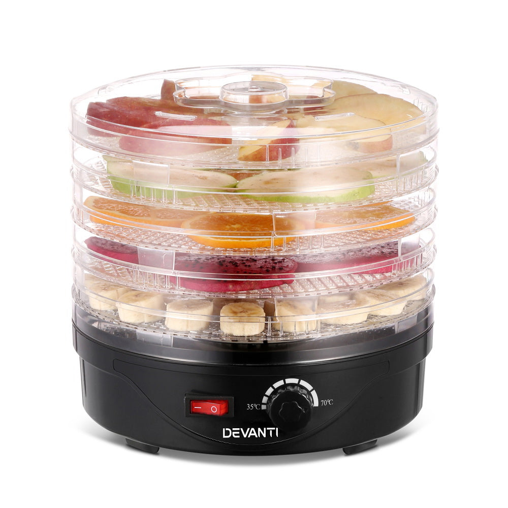 Devanti 5-Tray Food Dehydrator Black