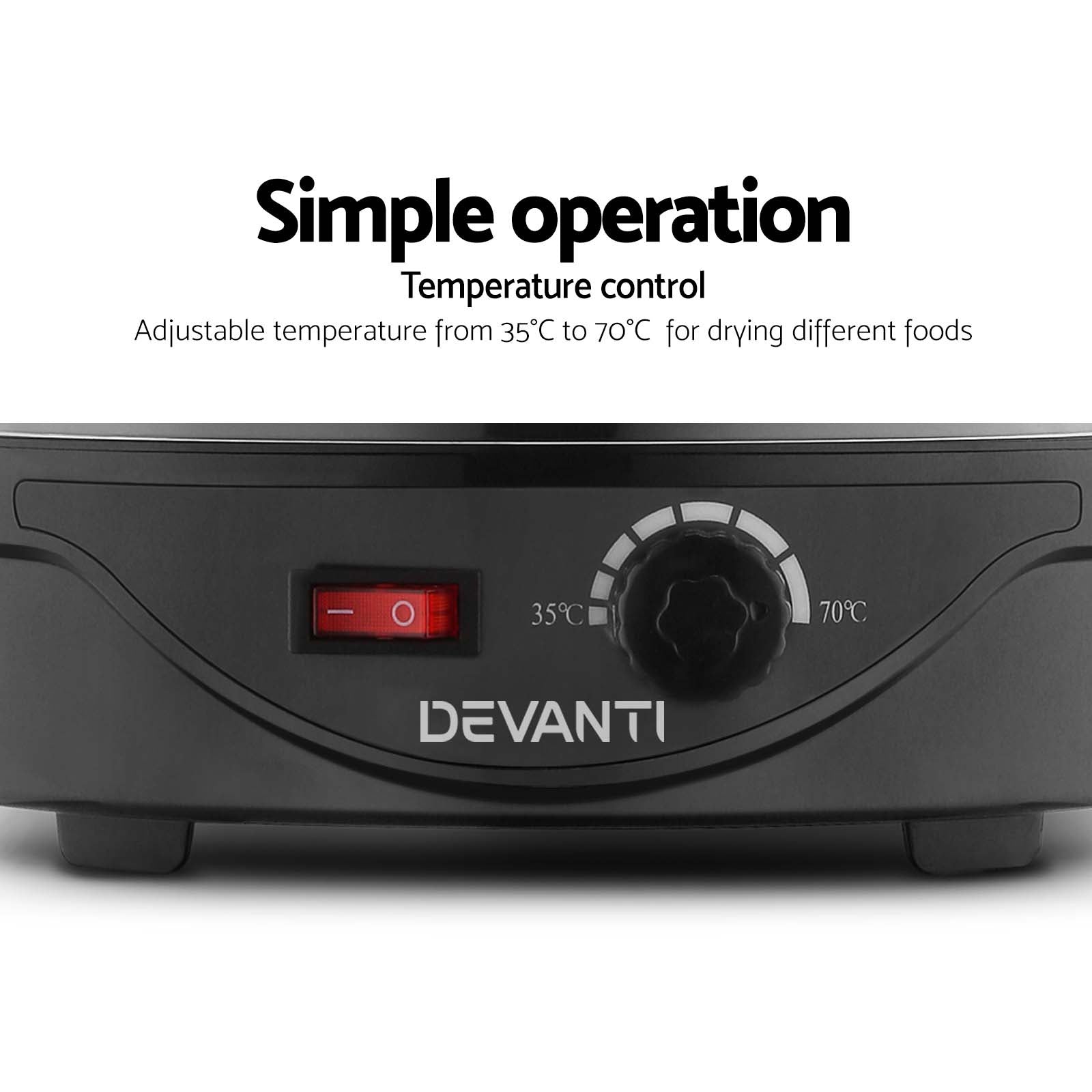 Devanti 5-Tray Food Dehydrator Black