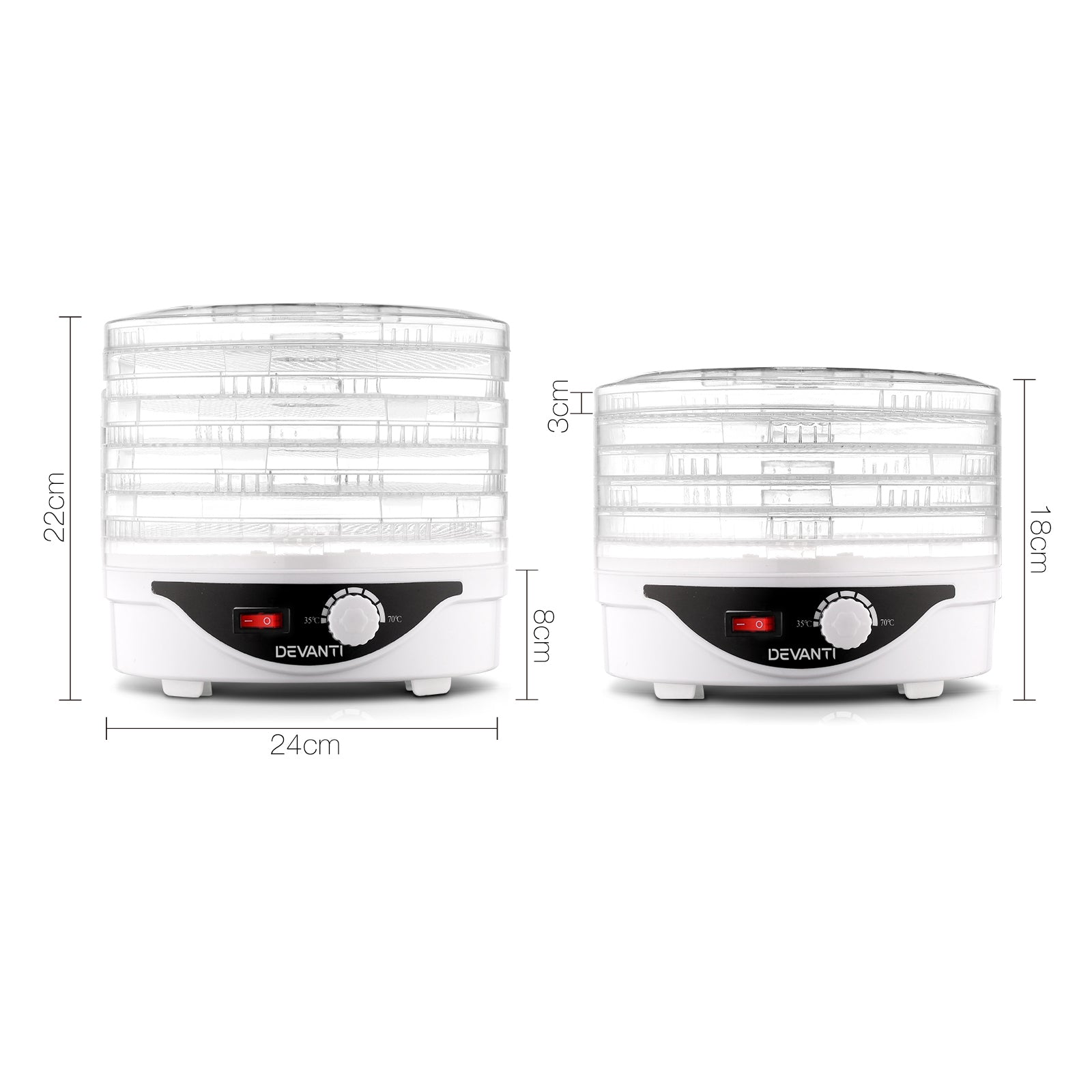 Devanti 5-Tray Food Dehydrator White