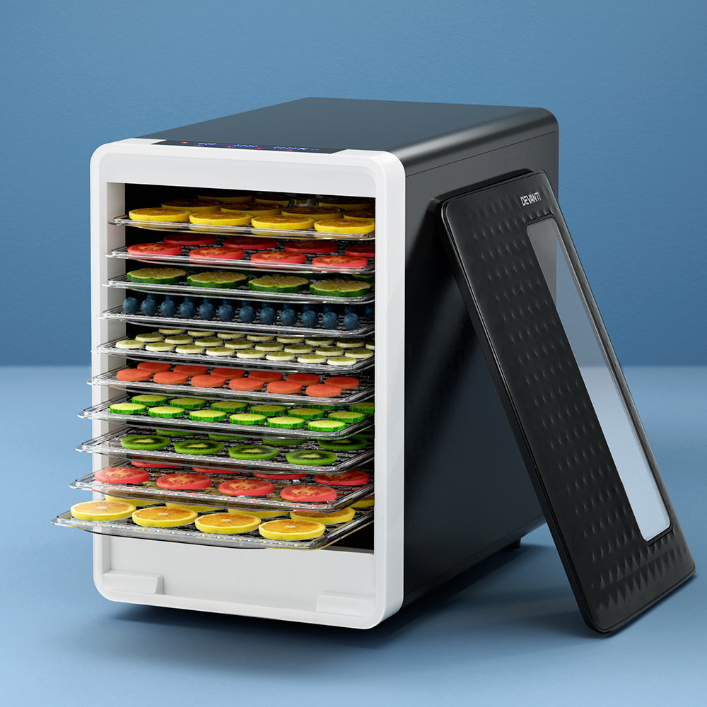 Devanti 10 Tray Food Dehydrator, 550W, Adjustable Thermostat