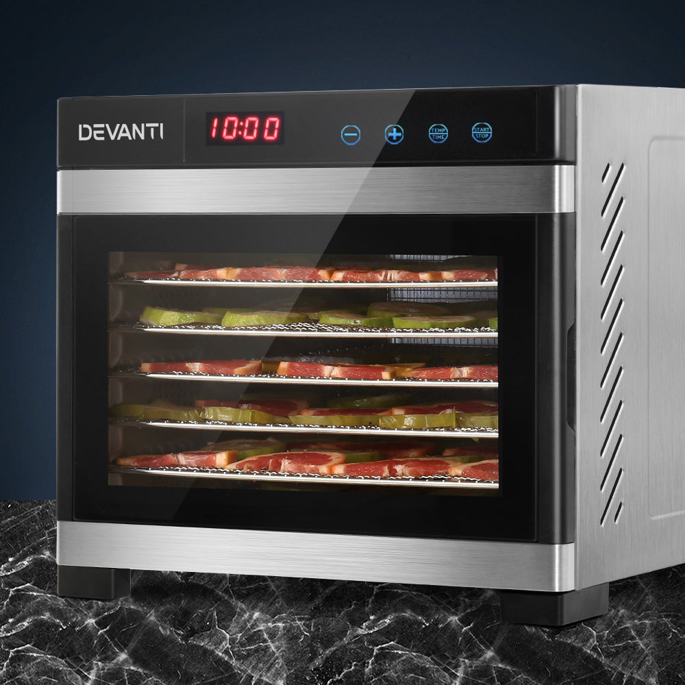 Devanti 6-Tray Food Dehydrator Stainless Steel