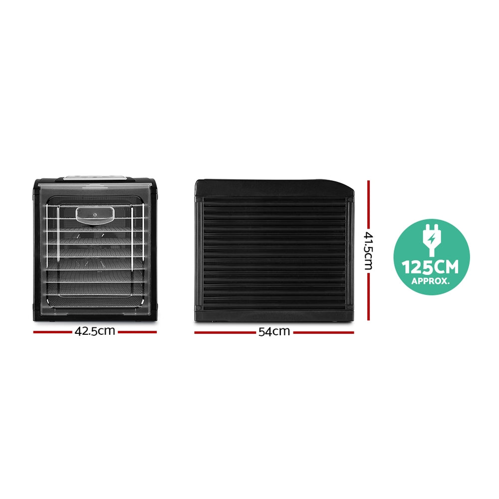 Devanti 9-Tray Food Dehydrator Stainless Steel Black