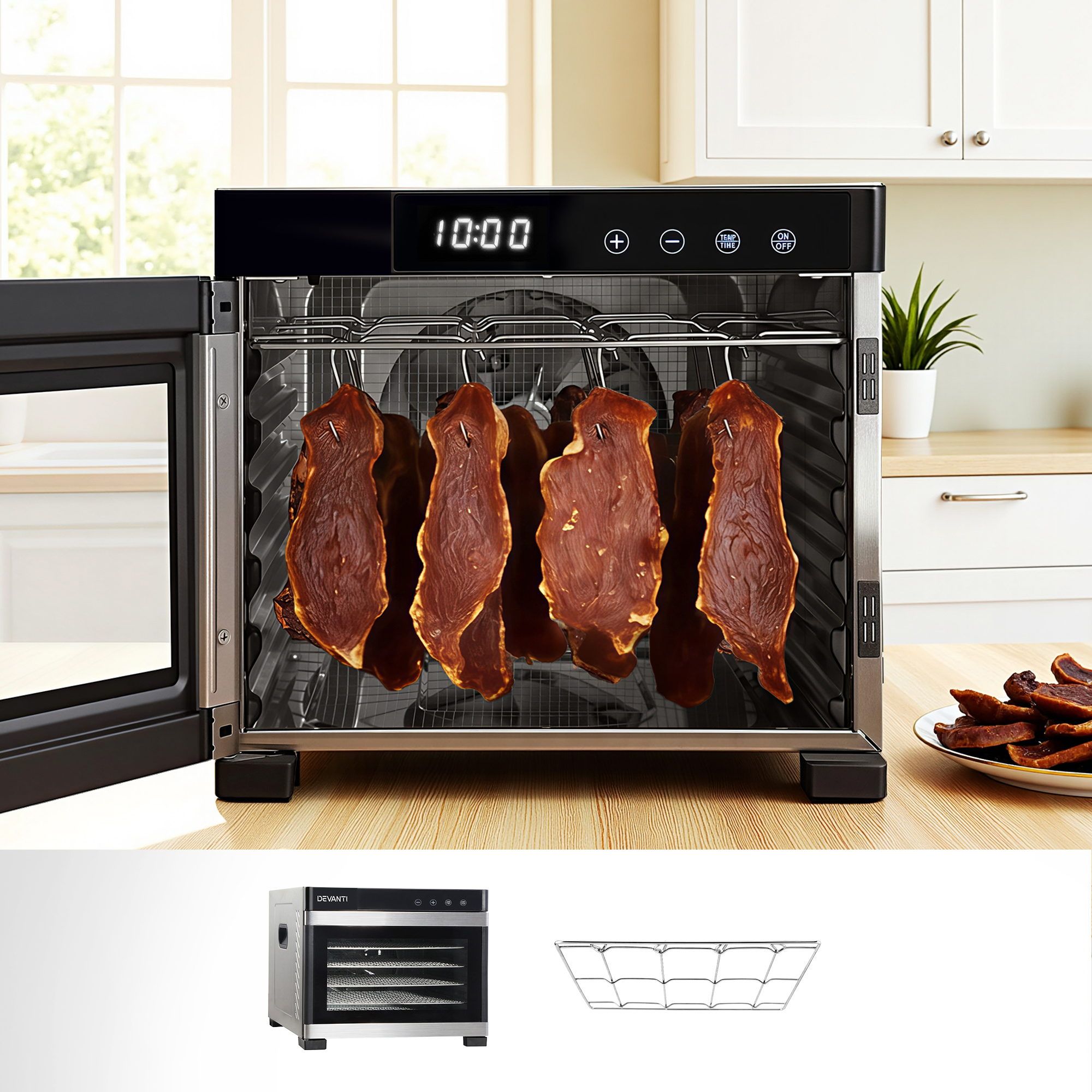 Devanti 6 Tray Food Dehydrator with Stainless Steel Rack