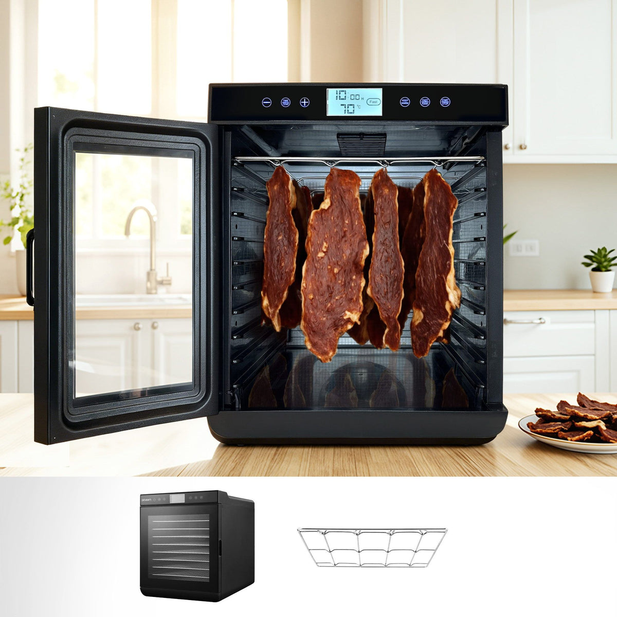 Devanti 10 Tray Food Dehydrator with Stainless Steel Trays