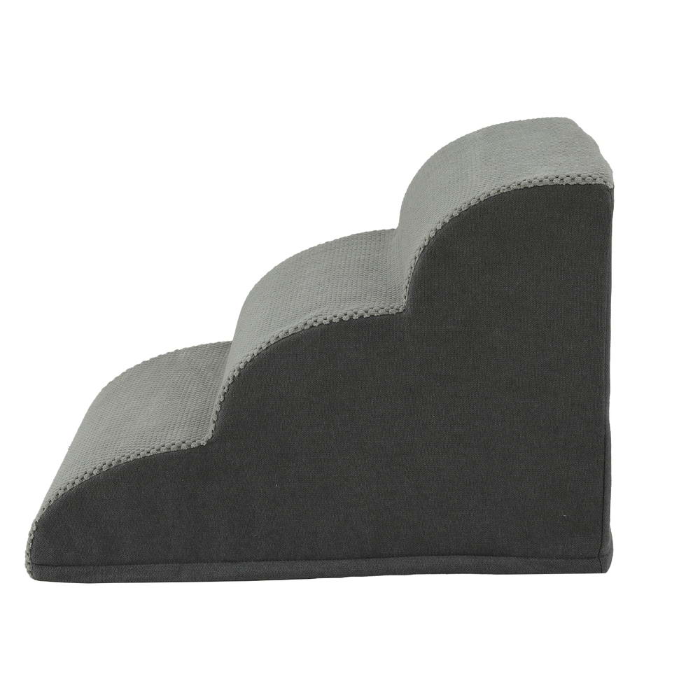 i.Pet 3-Tier Foam Dog Ramp Steps Grey