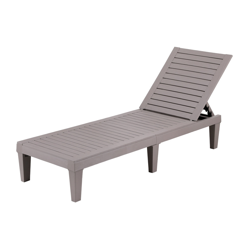 Gardeon Sun Lounger Adjustable Recliner Outdoor Chaise Brown