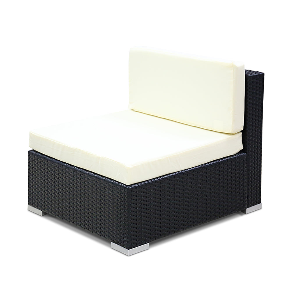 Gardeon 3PC Outdoor Wicker Rattan Sofa Set Garden Lounge