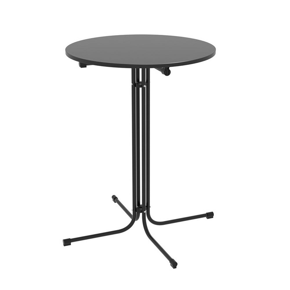 Gardeon Round Outdoor Bar Table Folding 109cm Black