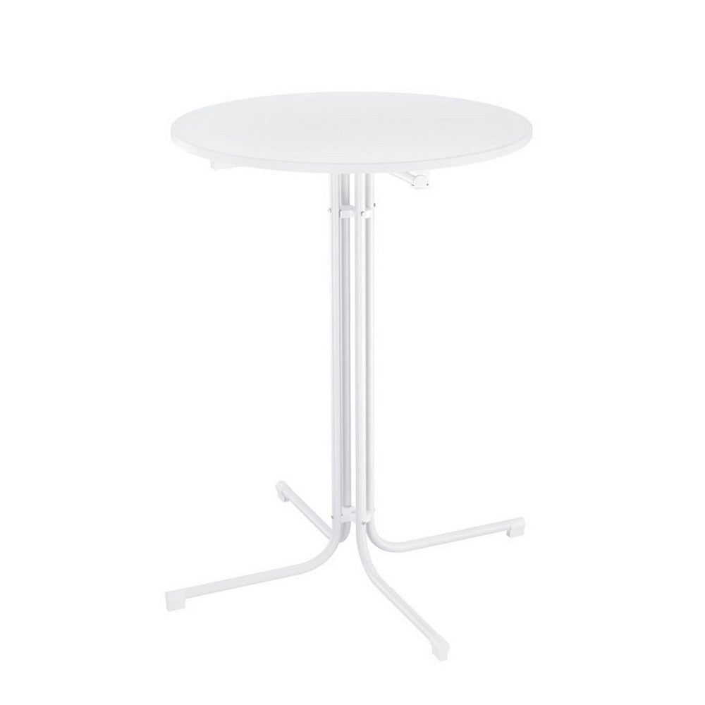 Gardeon Outdoor Bar Table Round Folding 109cm White