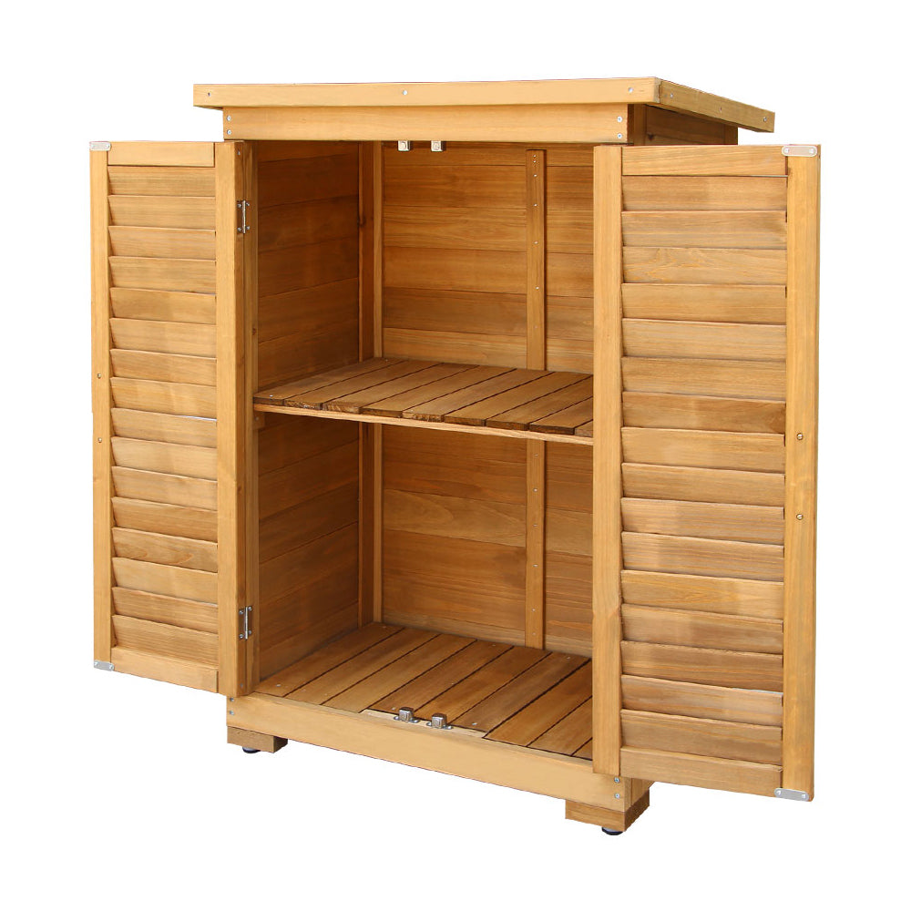 Gardeon Wooden Outdoor Storage Cabinet Adjustable Shelf