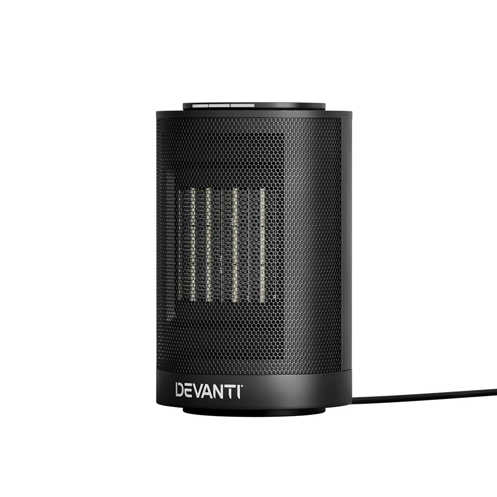 Devanti 1200W Electric Fan Heater Black