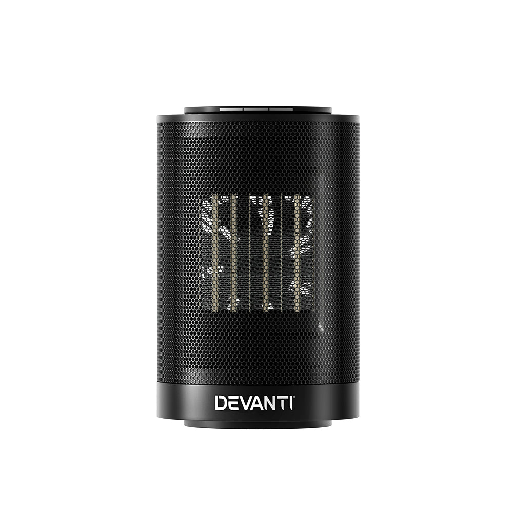 Devanti 1200W Electric Fan Heater Black