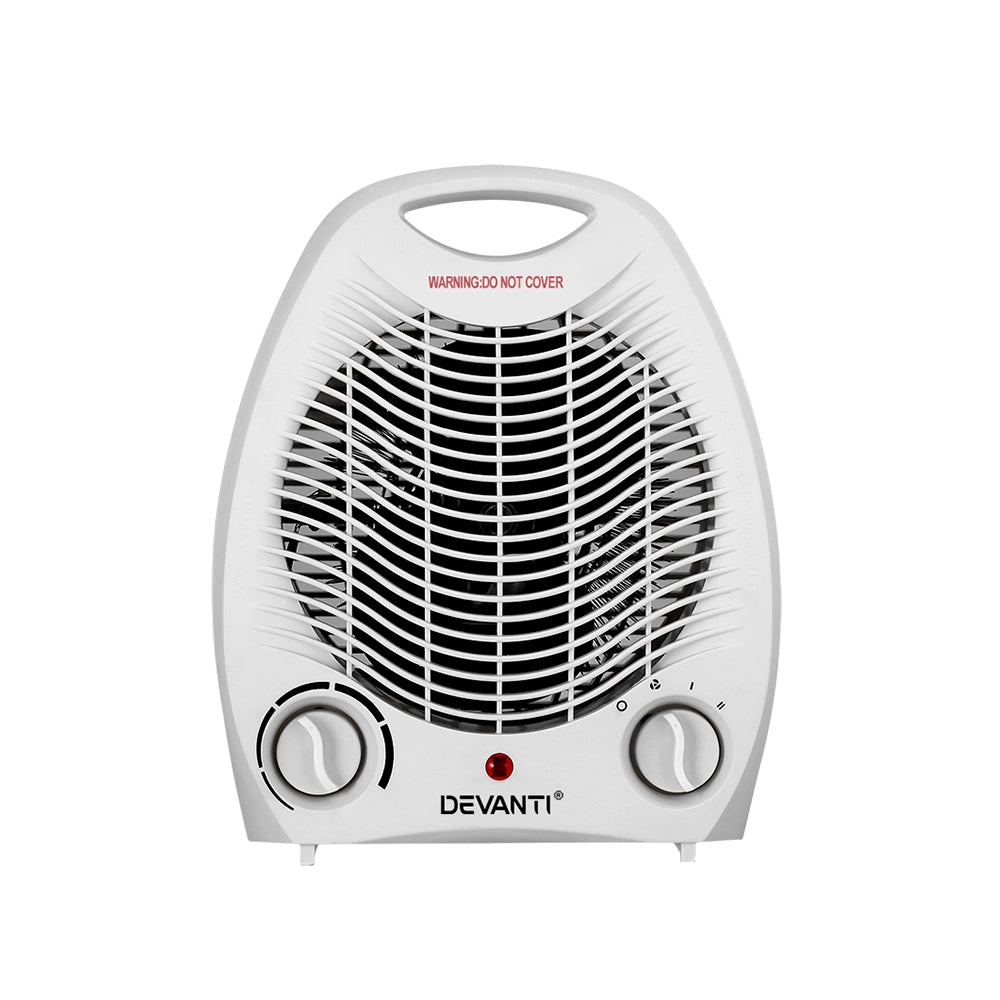 Devanti 2000W Electric Fan Heater White