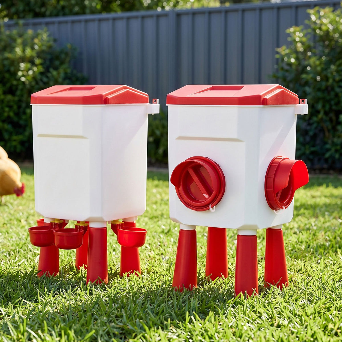 Giantz Chicken Feeder and Waterer Set 8kg 7L Poultry Drinker Kit