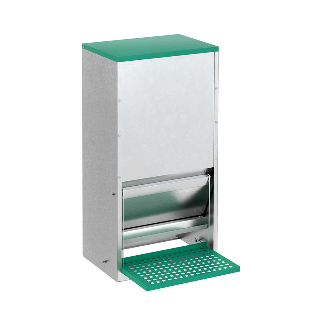 Giantz 30L Automatic Chicken Feeder Treadle Silver/Green