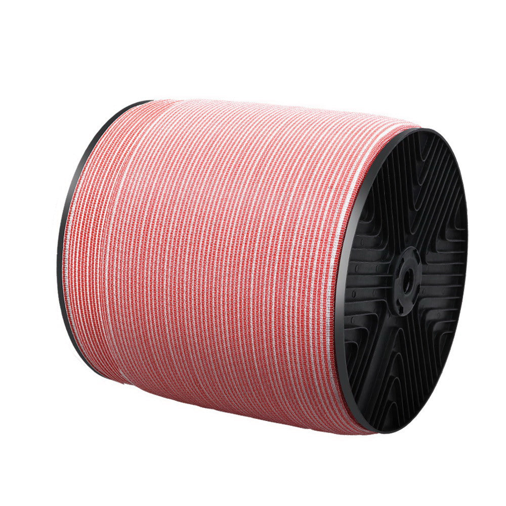 Giantz 2000M Polytape Electric Fence Red White