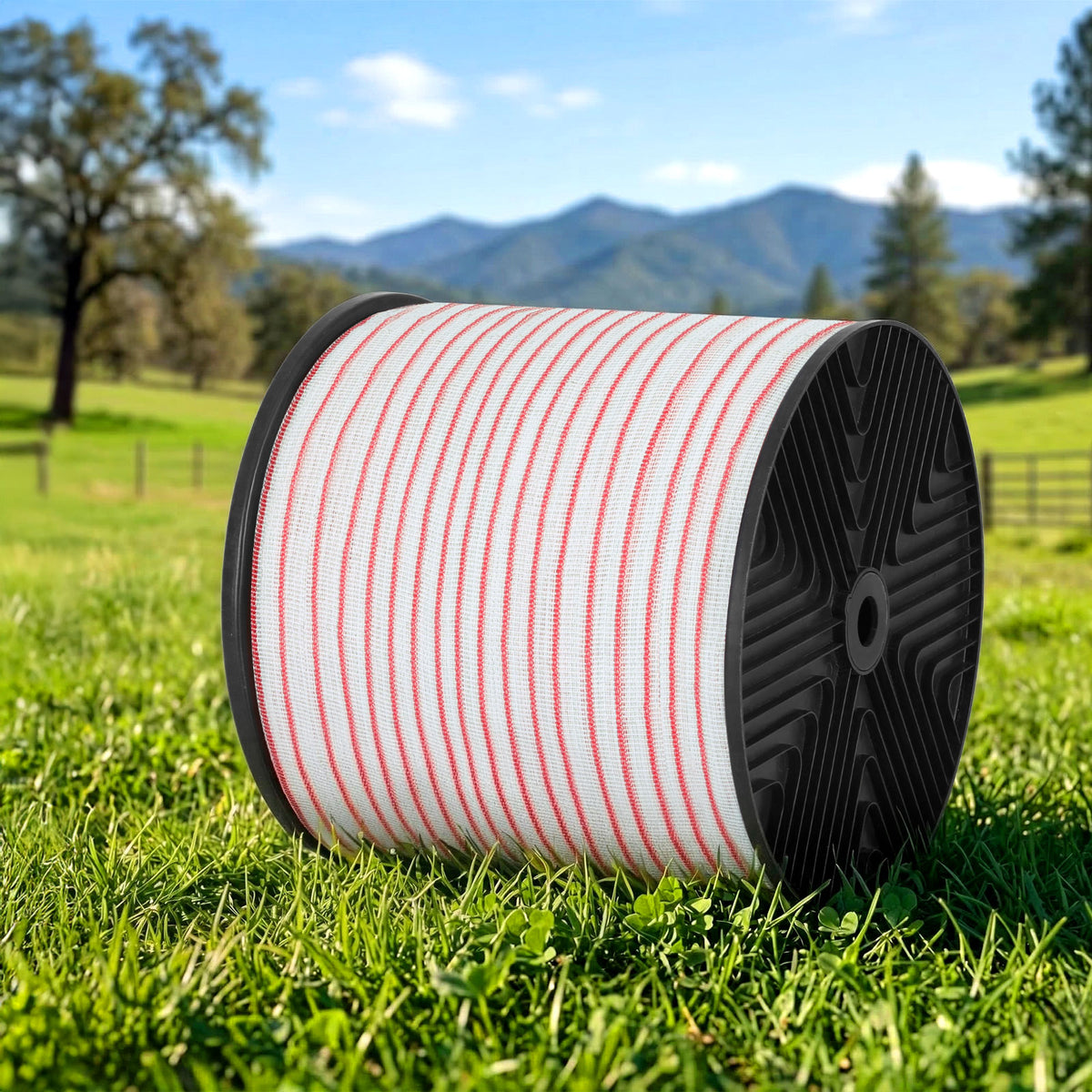 Giantz Electric Fence Tape 400M Polytape Red White