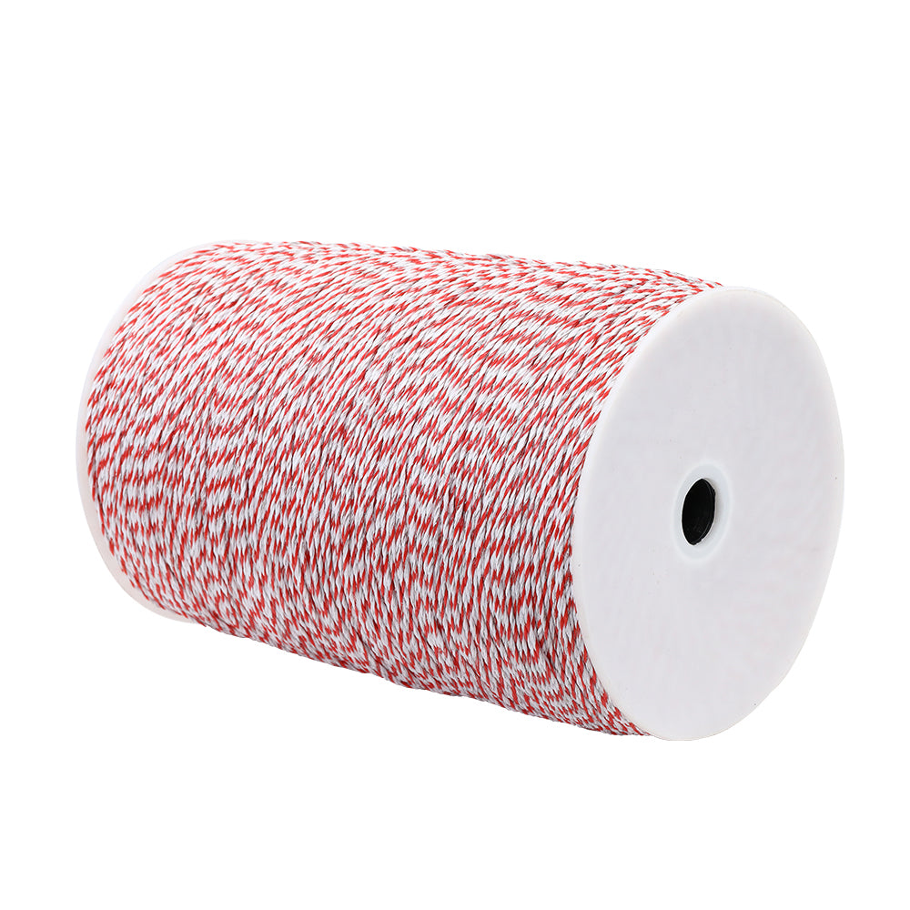 Giantz 2000M Electric Fence Poly Wire Red & White