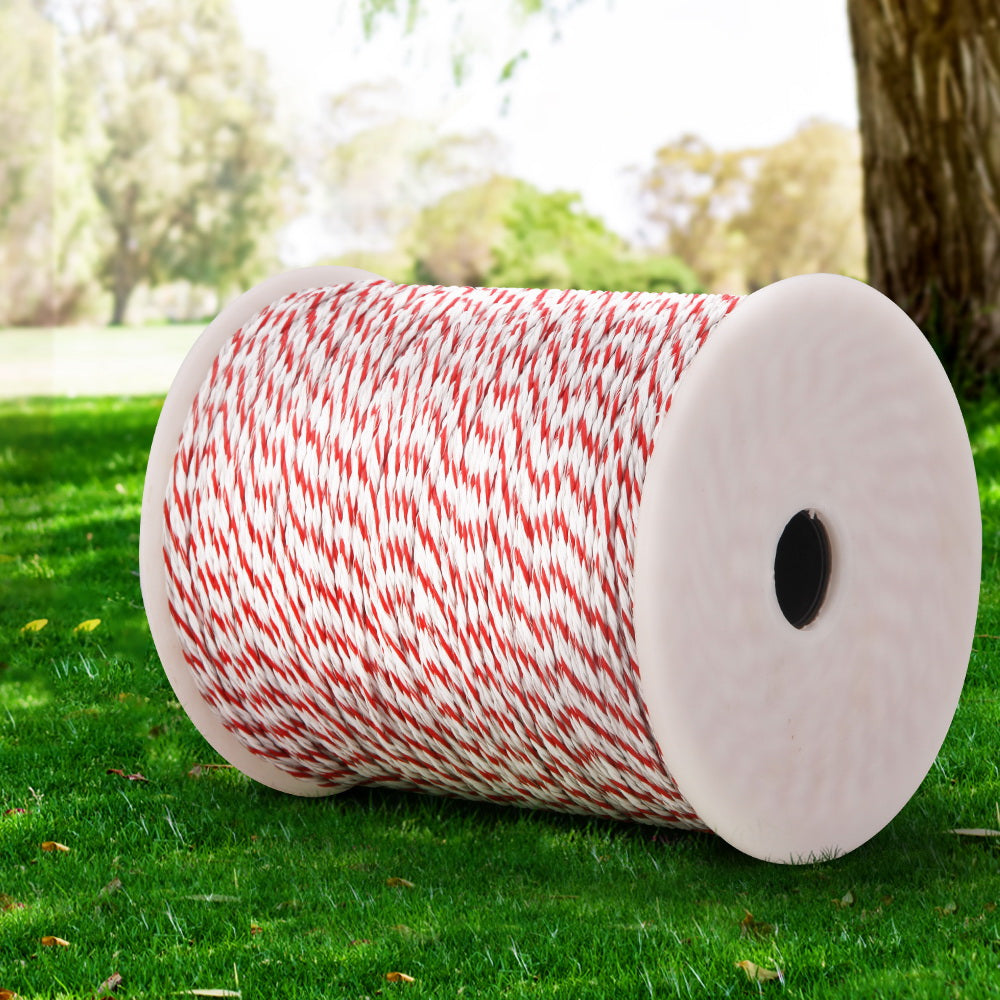 Giantz 500M Polytape Electric Fence Red & White
