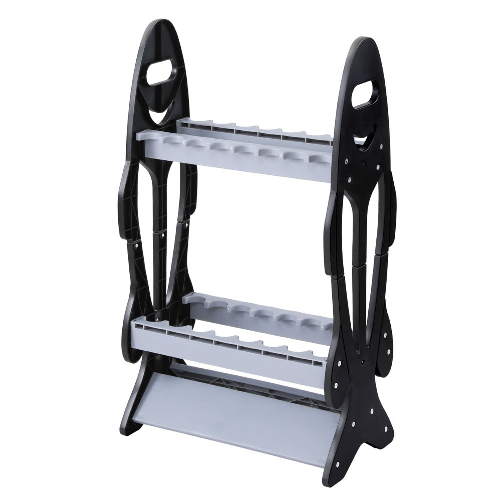 Seamanship 16-Rod Holder Storage Rack Black Grey