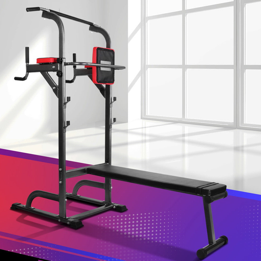 Everfit 8-in-1 Home Gym Weight Bench with Chin Up Bar 380kg Capacity