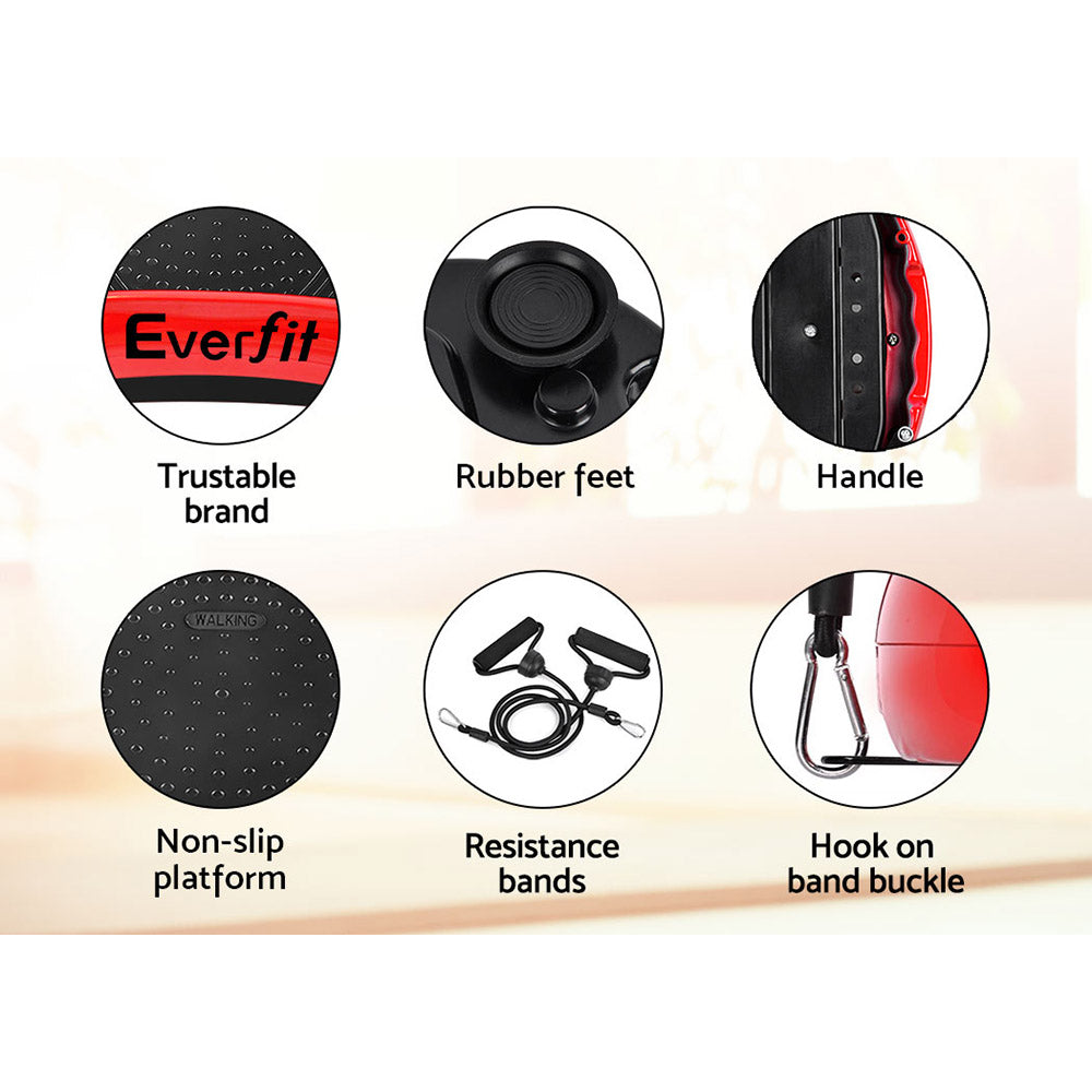 Everfit Home Fitness Vibration Machine Platform Red