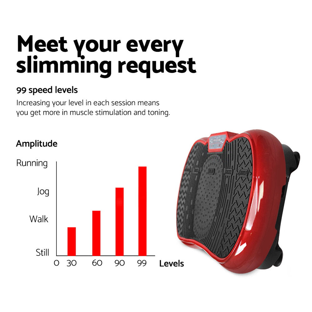 Everfit Vibration Platform 99-Speed Maroon Fitness Machine