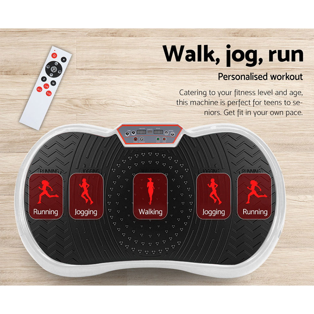 Everfit Vibration Platform Machine Home Fitness White