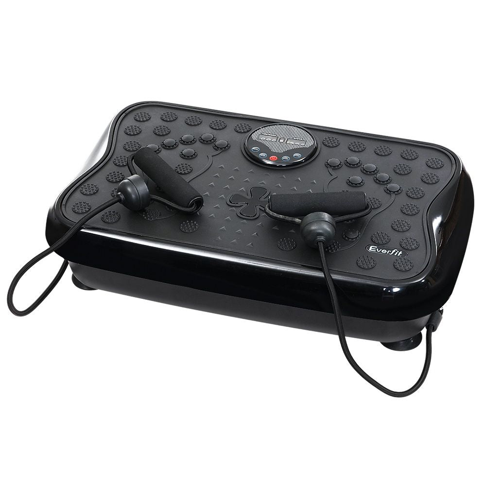 Everfit Vibration Machine Platform With Resistance Bands Black