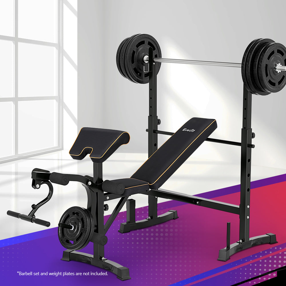 Everfit 10-in-1 Weight Bench Home Gym Station 330kg Black