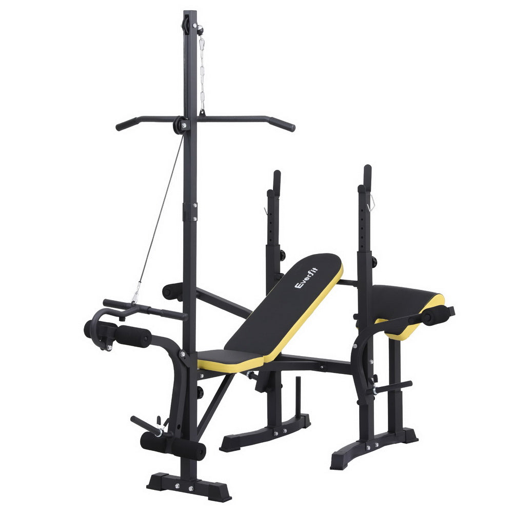 Everfit 14-in-1 Multi-Station Weight Bench Black/Yellow Fitness Equipment