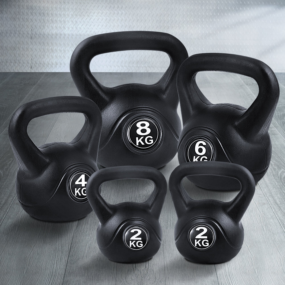 Everfit 22kg Kettlebell Set Weight Lifting Black