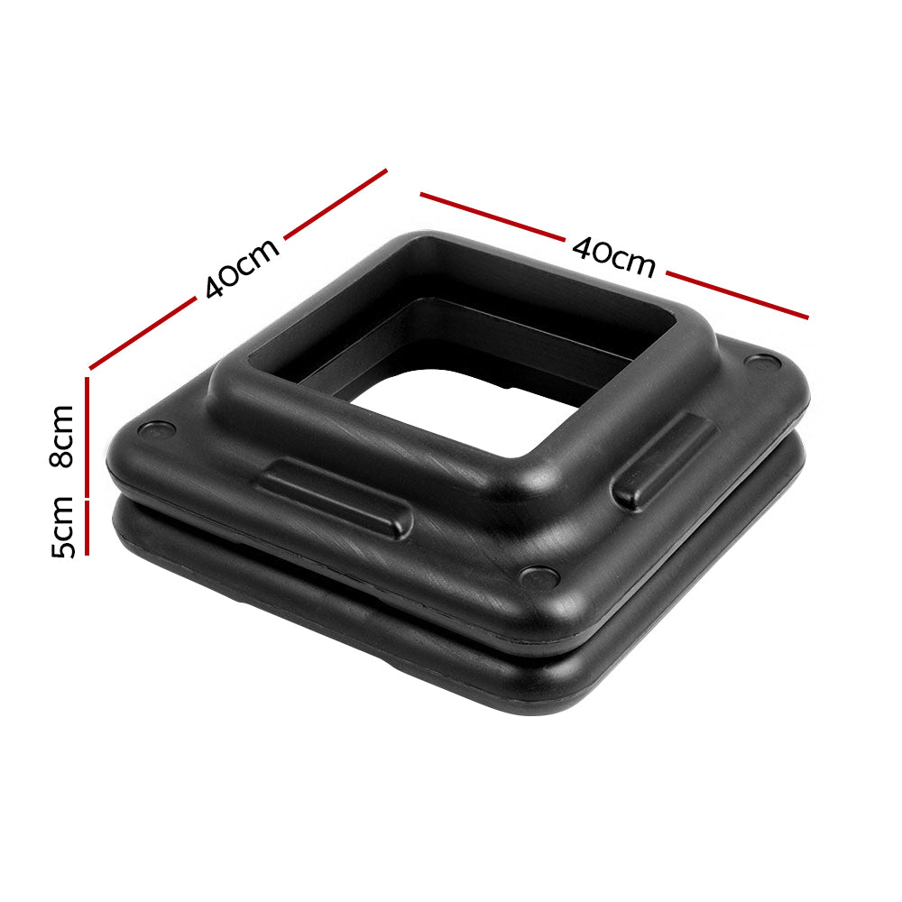 Everfit Aerobic Step Riser Pair Black Gym Fitness