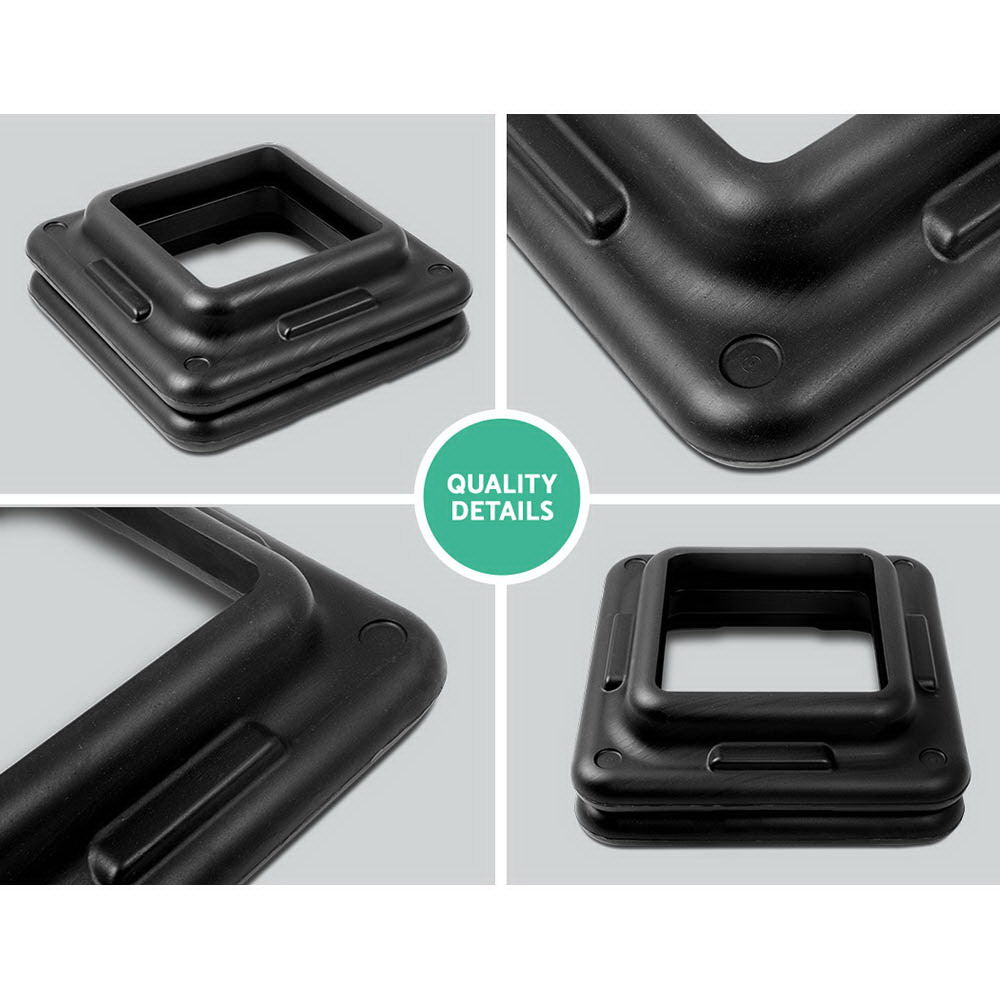 Everfit Aerobic Step Riser Pair Black Gym Fitness
